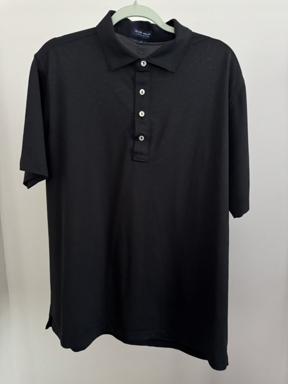 Peter Millar Golf Polo Men's XL Black Classic Solid Performance